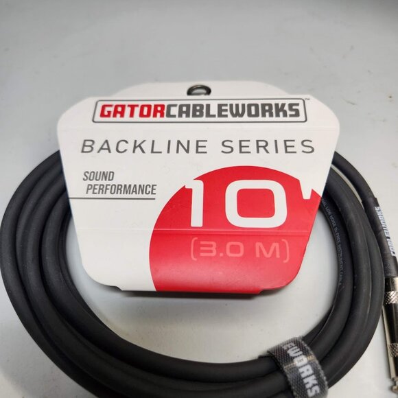 NEW 10' Electric Guitar Cable Cableworks 10 Foot Straight to Right Angle Gator - Picture 3 of 10